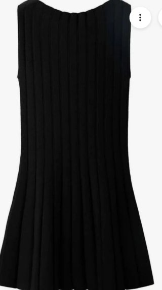 Vestido Negro Acanalado
