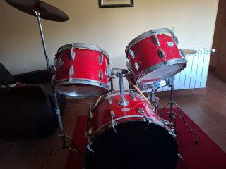 Batería Acústica Roja Honsuy