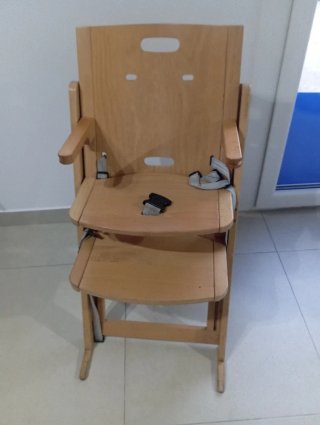 Trona de Madera para Bebé