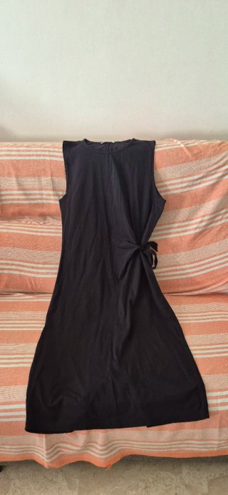 Vestido Negro de Algodón Talla XL