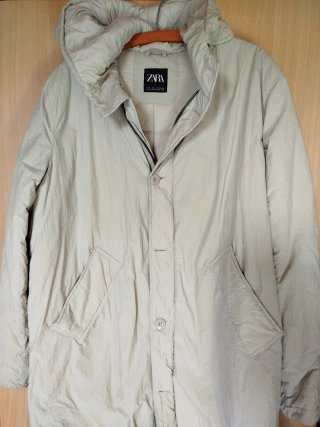 Parka Anorak Zara Beige Talla L