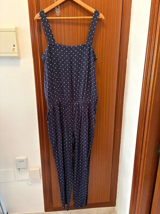Mono Largo Next Azul Marino con Lunares Talla 44