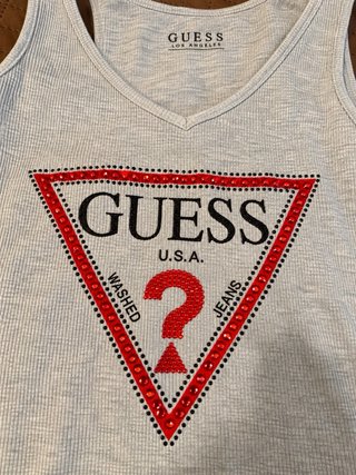 Camiseta de tirantes Guess gris
