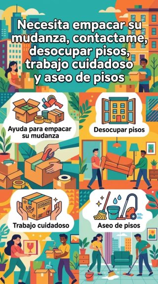 Ayudo a empacar su mudanza.