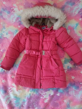 Abrigo Rosa Okaïdi con Capucha
