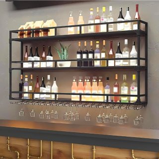 Botellero de Pared Metálico 120cm