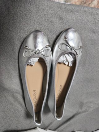 Bailarinas Weikanai Plateadas Talla 38