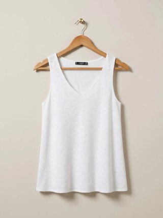 Camiseta de tirantes blanca Mango