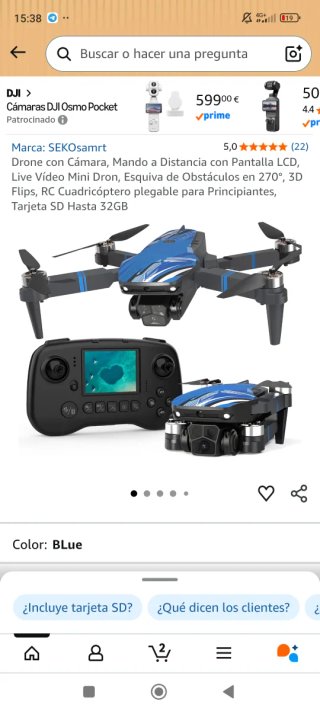 Dron con Cámara SEKOsamrt para Principiantes
