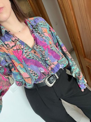 Camisa Vintage Años 80 Estampada