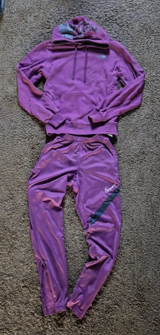 Conjunto Deportivo Morado North face y Nike