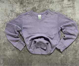 Sudadera Nike Vintage Y2K Cuello Pico Lila