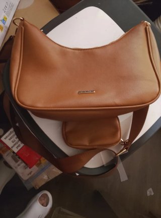 Bolso Manoukian Marrón 32cm Como Nuevo