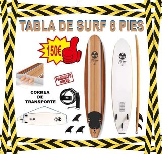TABLA SURF 8 PIES MADERA