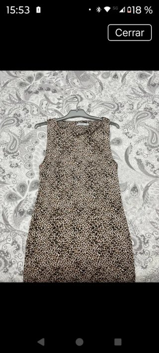 Vestido Stradivarius Estampado Animal Talla S