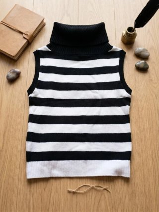 Jersey sin mangas de rayas