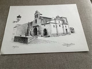 Grabado Iglesia San Antonio de Padua, Avilés