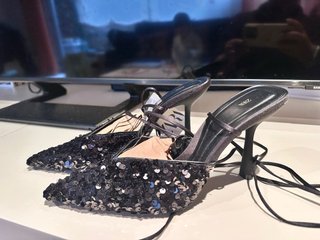 Tacones Zara con Lentejuelas Negros