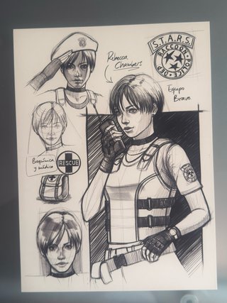 Lámina ilustrada Rebecca Chambers (Resident Evil)