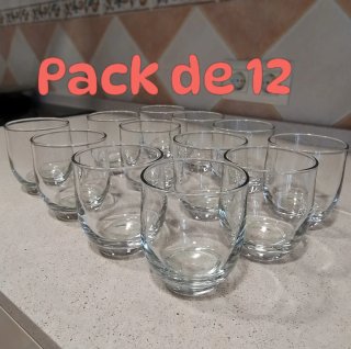 Pack de 12 Vasos de Cristal