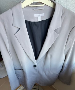 Americana H&M Gris Talla L Mujer