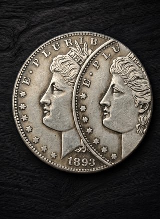 Moneda de morgan con error 1893