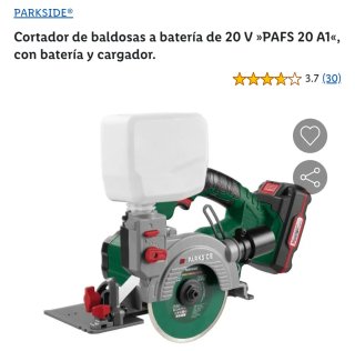 Cortador de baldosas Parkside 20V PAFS 20 A1