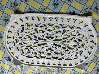 Salvamantel de Hierro Esmaltado Blanco