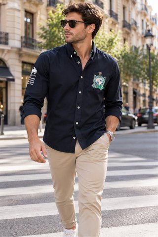 Camisa de hombre azul