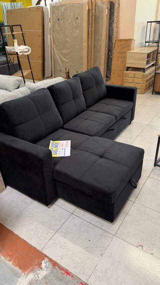 Sofá Chaise Longue Negro