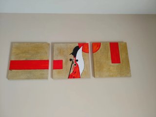 Tríptico de Cuadros Abstractos