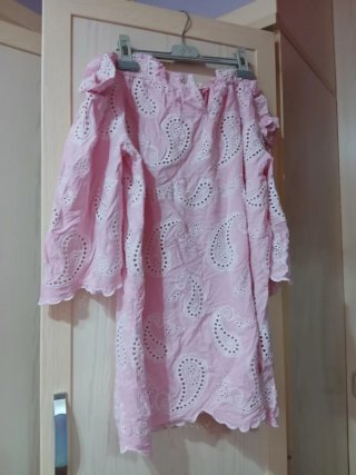 Blusa Rosa con Bordados