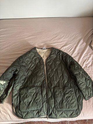 Chaqueta Acolchada Zara Verde Oliva XS