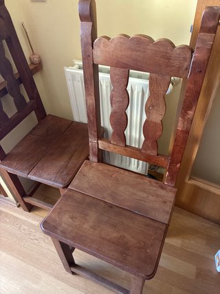 Set de 6 sillas de madera