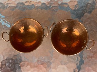 Set de 2 Cuencos de Cobre con Asas