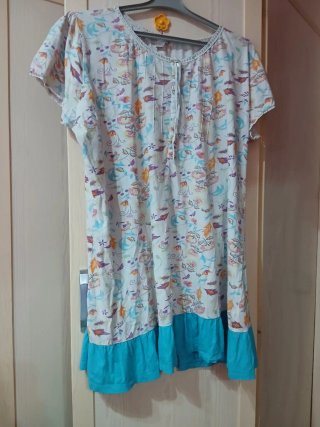 Camisón Estampado con Volante