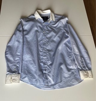 Tizzas Blue Light Shirt White Collar Cuffs Formal