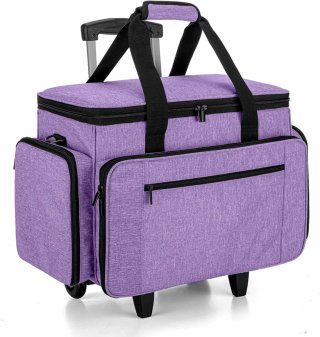 Bolsa para máquina de coser Luxja con trolley lila