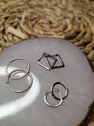 3 Pares de Pendientes