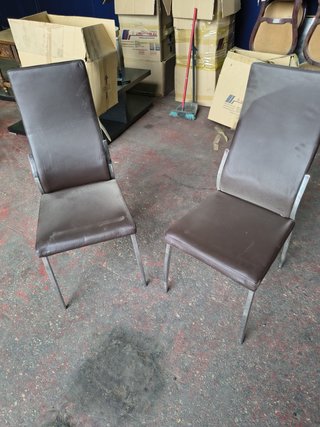 Set de 2 Sillas Marrones