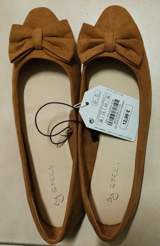 Manoletinas marrones nuevas Sfera talla 38