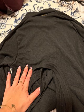 Camiseta larga negra