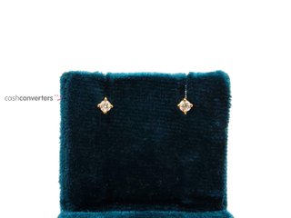 pendientes oro 18k con piedra con diamante