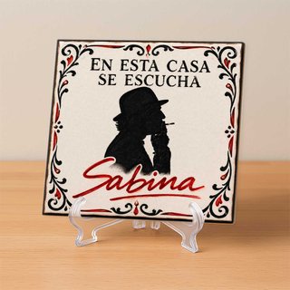 Azulejo En esta casa se escucha Sabina
