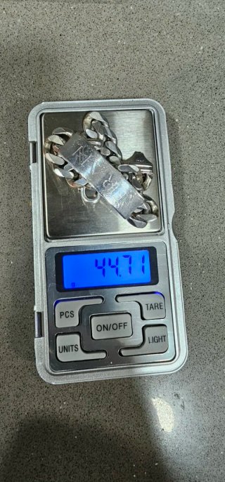 Esclava de Plata de Ley 925 Maciza 44,61g , 21 cm