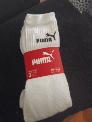 Pack 3 Calcetines Puma Blancos Talla 43-46
