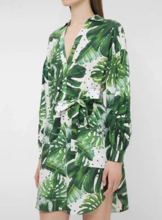 Vestido Twinset Estampado Tropical