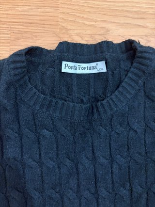 Suéter de Hilo Negro Porta Fortuna