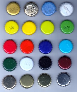 x20 Chapas Cerveza otros Colores Lisas Papel L61