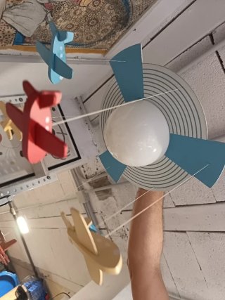 Lámpara Infantil de Techo con Aviones